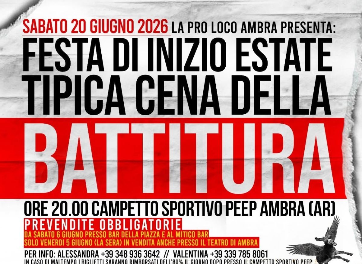 FESTA DI INIZIO ESTATE E TIPICA CENA DELLA BATTITURA 2026