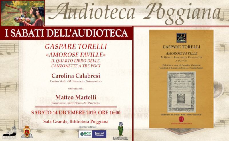 GASPARE TORELLI - “AMOROSE FAVILLE”. IL QUARTO LIBRO DELLE CANZONETTE A TRE VOCI