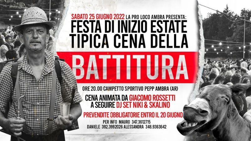 FESTA DI INIZIO ESTATE TIPICA CENA DELLA BATTITURA