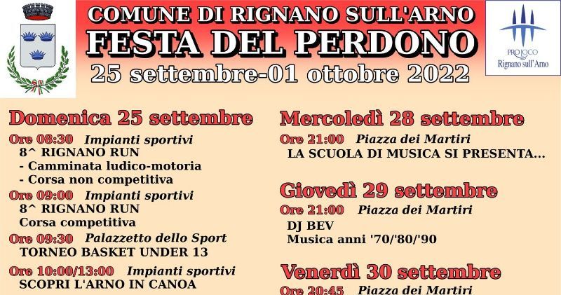 Perdono Rignano sull'Arno 2022