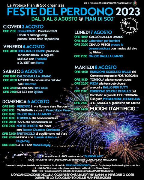 FESTE DEL PERDONO 2023 DI PIAN DI SCÒ