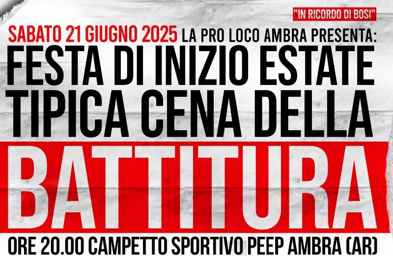 Festa di Inizio Estate – Tipica Cena della Battitura 2025