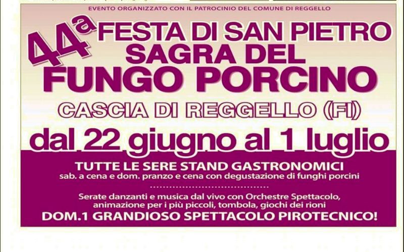 “44° FESTA DI SAN PIETRO – SAGRA DEL FUNGO PORCINO 2018”