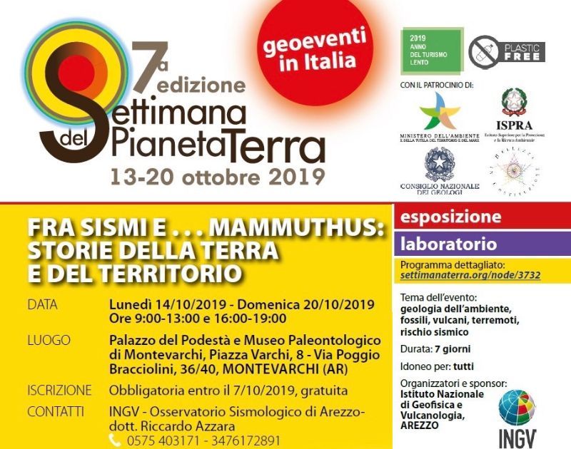  SETTIMANA DEL PIANETA TERRA - FRA SISMI E… MAMMUTHUS: STORIE DELLA TERRA E DEL TERRITORIO  