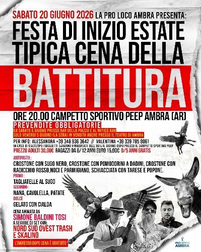 FESTA DI INIZIO ESTATE E TIPICA CENA DELLA BATTITURA 2026
