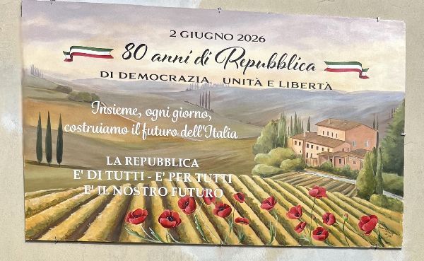 80 anni della Repubblica con un murales d’autore firmato dall’artista olandese Frouwina Bloem