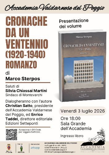 CRONACHE DA UN VENTENNIO (1920-1940). ROMANZO PRESENTAZIONE DELL’ULTIMO VOLUME DI MARCO STERPOS