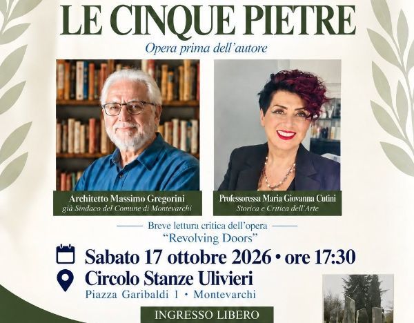 Montevarchi, Massimo Gregorini presenta il romanzo "Le 5 Pietre"