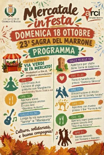 Mercatale in Festa 2026: torna la Sagra del Marrone tra mercatini, sapori e tradizioni