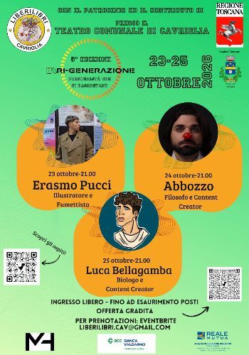 Ri-Generazione Festival: tre serate dedicate ai giovani tra cultura, divulgazione e creatività